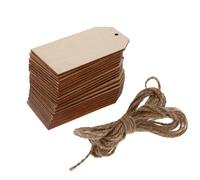 50 Pezzi Vuoti Pezzi Di Legno Appesi Tag Regalo Della Decorazione Con La Corda
