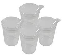 50 Pezzo Bricco con Beccuccio Colore: Trasparente Tazza-Beccuccio Bicchiere Medi-Inn - trasparente, Trinköffnung 12 x 10 mm