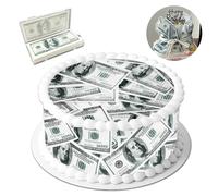 50 Pezzo Dollar Cake Cake Topper, Denaro Cioccolato, Denaro Note Cake Pad | Dining Paper Cake Decoration Cake per Compleanno