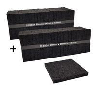 50 Pezzo Terrassenpad Terrassenpads Base per Terrazzo, Granulato Gomma