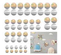50 piastrine metalliche autoadesive per set Tonie in 3 misure (10 x 15 mm, 20 x 20 mm, 20 x 30 mm), forte forza magnetica per una presa sicura, ideale per la decorazione della cameretta dei bambini