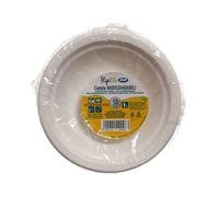50 Piatti fondi ciotole in polpa di cellulosa Ilip BIO Ø17,5 cm