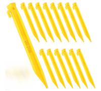 50 picchetti in plastica per tenda, 9 picchetti triangolari resistenti con gancio, ideali per campeggio e attrezzature da esterno