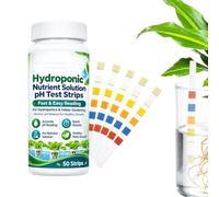 50-Piece Hydroponic PH Test Strips - Fast Acid & Alkaline Indicator | Plant | Easy-Read Paper Strips, Compact 3.5x9.5cm Bottle 40g, Instant Results, For Reservoir Grow Systems, Gardening & Farm