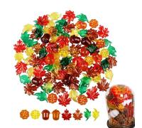50 Pieces Vase Fillers for Home Decor, Acrylic Harvest Table Centerpieces | Acrylic Pumpkin Maple Leaves Halloween Table Scatter for Home Kitchen Counter Dining Room Mantel Shelf Apartment Holiday