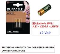 50 pile batterie DURACELL MN21 - 12 V x telecomando
