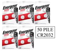 50 Pile batterie ENERGIZER 2032 CR2032 DL2032 BR2032 3V LITIO SPEDIZ. TRACCIATA