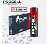 50 pile ministilo batterie alcaline Procell Intense by Duracell AAA alta potenza