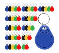 50 portachiavi scrivibili RFID, 5 etichette identificative a colori, 125 kHz, RFID, scrivibili, riscrivibili, T5577, targhette identificative universali, per controllo accessi