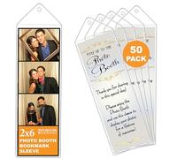 50 Premium Photo Booth segnalibro maniche 2 1/4 "X 6 1/4 per matrimoni