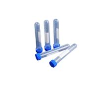 50 provette da 15 ml per centrifuga a fondo tondo con tappo per tappo da