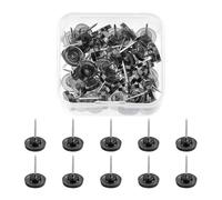 50 puntine colorate per bacheca in tessuto, per appendere quadri, bacheca in sughero, puntine per pollice trasparenti