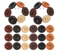 50 puntine da disegno in legno: puntine da disegno retrò per foto, immagini e