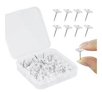 50 puntine trasparenti in plastica trasparente, puntine da disegno per poster con scatola portaoggetti per appendere alla parete, bacheca in sughero, mappe, poster, foto, bacheca, decorazioni per