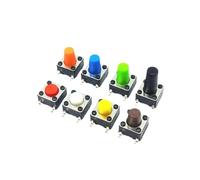 50 pz 6 * 6 * 5mm interruttore tattile leggero DIP4 ON/OFF pulsante a sfioramento tasti microinterruttore a DIP 4pin(Svart)