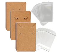 50 pz 6x9 cm autoadesivo sacchetto di plastica per violoncello orecchini display collana portachiavi carte per creazione fai da te gioielli imballaggio cartone