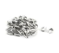 50 Pz argento tono cavo ditali per 4mm 0.16" filo