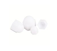 50 pz Bianco Tappi Esagonali Copertura di Protezione In Plastica Dado Cupola Vite Esagonale Bulloni Dado M4 M5 M6 M8 M10 M12(M6)