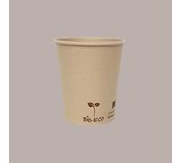 50 Pz Bicchiere Carta Bamboo Biodegradabile Compost BHF25 8oz