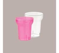 50 Pz Bicchiere Granita Plastica Trasparente Colorato 250cc
