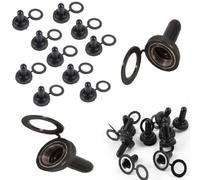 50 Pz. CAPPUCCIO nero stagno IMPERMEABILE cover interruttore leva filetto M12