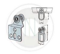 50 pz carrello in nylon OMGE con 2 ruote per porte scorrevoli diametro 15 mm