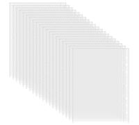 50 Pz Cartelline Portadocumenti, Buste Trasparenti A5, Buste per Raccoglitori ad Anelli in Plastica con 6 Fori per Raccoglitori Documenti Quaderni Biglietti Brochure (A5)