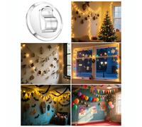 50 PZ Clip Luce Trasparente per Decorazione Interni Ganci Facile da Rimuovere