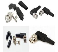 50 Pz. CONNETTORE BNC angolare maschio 90° a vite cavo COASSIALE RG59 RAPIDO