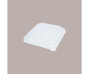 50 Pz Coperchio Trasparente in PET Idoneo per Square Bowls da 1000 ml e 1200 ml