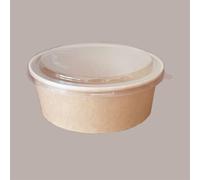 50 Pz Coppa Insalata Carta Avana BIO Coperchio 750 Ml Dm 150
