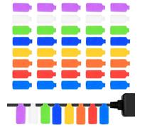 50 Pz Etichette Cavo Elettrico, Etichette Cavi Elettrici, Marcatura Cavi, Segnacavi Elettrici Scrivibili Riutilizzabili Multicolori per Etichettatura Identificazione di Fascette