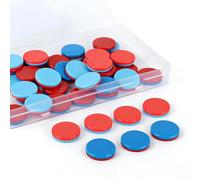 50 Pz Gettoni Reversibili Rossi e Blu, Gettoni Plastica Colorati, Fiches da Gioco in Plastica per Giochi di Matematica Scuola Elementare Problemi di Matematica