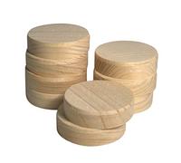 50 pz inserti in abete rosso diam. 35 mm - dischetti in legno con smusso