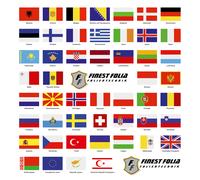 50 pz Länderfahnen Kit din A4 etichetta bandiere auto ruota modello R108