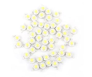 50 Pz LED Chip ad alta potenza, Super Bright SMD COB Emettitore di luce Componenti diodo 1W Illuminazione fai da te per Proiettore Spotlight ad alta potenza (Bianco Freddo)