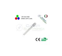 50 pz Led RGB 5mm 2 pin 8000mcd CAMBIO LENTO LOW alta luminosità