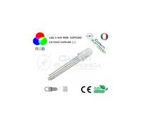 50 pz Led RGB DIFFUSO 5mm 4 pin 8000mcd CATODO COMUNE