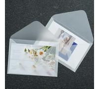 50 pz/lotto Busta Traslucida Vuota per Inviti Cartoline Buste per Carte Messaggio Europeo Giftbox Lettere Aziendali di Nozze