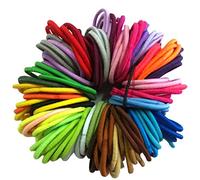 50 pz/lotto di bambini elastici per capelli legami per capelli fascia per capelli senza pieghe coda di cavallo titolari moda con bello