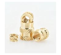 50 Pz/lotto M2 M2.5 M3 M4 M5 M6 M8 Inserto In Ottone Dado Hot Melt Calore Filo Dadi Inserti Insertnut for la Stampa 3D custodia in plastica(Length 6mm,M3(OD4mm))