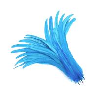 50 Pz/lotto Piume Colorate Coda di Gallo Accessori Artigianato Festa di Nozze Carnevale Decorazione Domestica Lago Blu 2 25-30cm 10-12 pollici