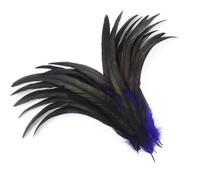 50 Pz/lotto Piume Colorate Coda di Gallo Accessori Artigianato Festa di Nozze Carnevale Decorazione Domestica Blu Royal 25-30cm 10-12 pollici