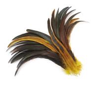 50 Pz/lotto Piume Colorate Coda di Gallo Accessori Artigianato Festa di Nozze Carnevale Decorazione Domestica Giallo 25-30cm 10-12 pollici