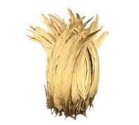 50 Pz/lotto Piume di Gallo for la Decorazione Artigianato Nero Bianco Grande Piuma di Fagiano Gallo Pollo Accessori Da Sposa(Spray Gold,16-18inch 40-45cm)