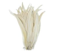 50 Pz/lotto Piume di Gallo for la Decorazione Artigianato Nero Bianco Grande Piuma di Fagiano Gallo Pollo Accessori Da Sposa(White,14-16inch 35-40cm)