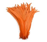 50 Pz/lotto Piume di Gallo for la Decorazione Artigianato Nero Bianco Grande Piuma di Fagiano Gallo Pollo Accessori Da Sposa(Orange,14-16inch 35-40cm)