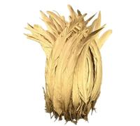 50 pz/lotto piume di gallo per fai da te artigianato costume e Halloween carnevale accessori fai da te forniture artigianali spray oro 10-12 pollici 25-30 cm