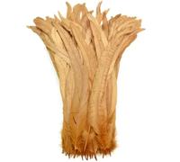 50 pz/lotto piume di gallo per fai da te artigianato costume e Halloween Carnevale accessori fai da te forniture artigianali kaki 10-12 pollici 25-30 cm