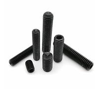 50 pz M1.6 M2 M2.5 M3 M3.5 M4 M5 M6 M8 DIN916 Nero Grado 12.9 Acciaio Esagonale Esagono Incassato Allen Cup Point Grub Bolt Vite di fermo (Color : 50pcs M2, Size : 2mm)